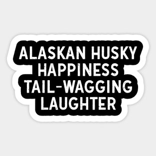 Alaskan Husky Happiness Tail-Wagging Laughter Sticker